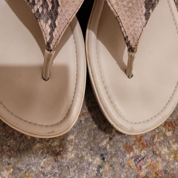 Cole Haan Nike Air Snakeskin Print Side Wedge Flip Flop Sandals Size 9 - Picture 12 of 13